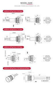 Предварительно проводной световой индикатор, 2,4-220 В, 16 мм, Светодиодная панель, сигнальная лампа, белый, красный, зеленый, синий, желтый - Product Image 6
