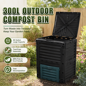 Composteur à <span class=keywords><strong>vers</strong></span> <span class=keywords><strong>de</strong></span> terre extérieur en plastique <span class=keywords><strong>de</strong></span> grande capacité 300L pour la maison, composteur <span class=keywords><strong>de</strong></span> jardin <span class=keywords><strong>de</strong></span> haute qualité. - Product Image 1