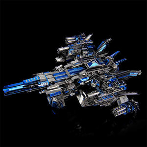 3D DIY Metal askeri bulmaca <span class=keywords><strong>Pilot</strong></span> 1 battleship model yapboz eğitici bulmaca lazer kesim hediyeler oyuncak çocuklar için - Product Image 2