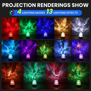 Lámpara Nocturna Dinámica con Forma de Huevo de Dinosaurio Giratorio, 13 Colores Cambiantes, Lámpara Proyector Recargable por USB con Control Táctil y Remoto para Habitación - Product Image 4