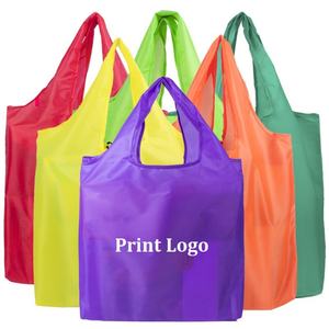Customized Design Printed Reusable Foldable <b>Tote</b> <b>Shopping</b> <b>Bag</b> Promotional Folding <b>Bag</b> Made of Durable Polyester - Product Image 5