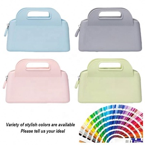 Wholesale MINI Silicone <b>Storage</b> Bag Portable Toilet Bag Custom Waterproof Handheld <b>Makeup</b> Bag With Logo - Product Image 2