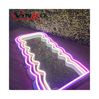 Miroir de vanité Winbo au design moderne avec éclairage pour chambre à coucher, salle de bain, miroirs décoratifs muraux, miroir néon LED moderne avec inscription