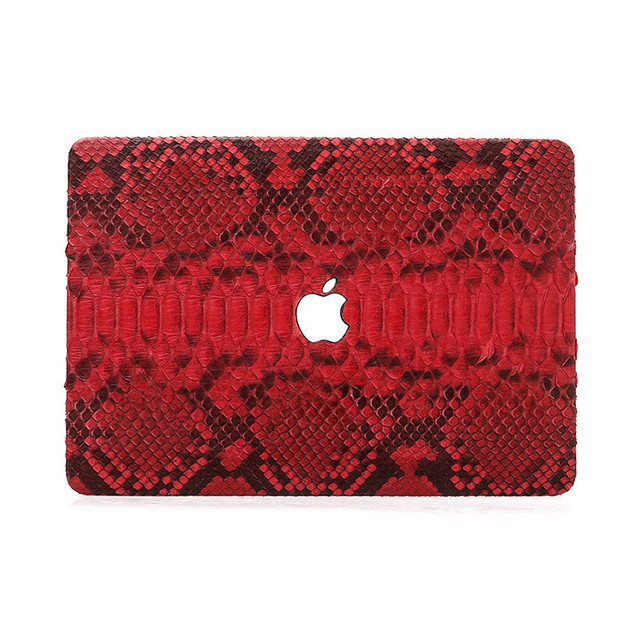 Luxury Genuine Snake Skin Leather case for Mackbook air Pro Cover 11" 12"13" 14"15" 16"