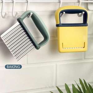 Cortador de Patatas Manual de Acero Inoxidable, Cuchillo Ondulado para Patatas Fritas, Rebanador de Patatas, Cortador de Patatas Onduladas - Product Image 4