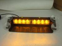 Golddeer gran oferta LED parabrisas visor luz tablero rojo azul ámbar ventosas luz de advertencia interior para coches de emergencia
