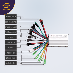 Controlador de bicicleta eléctrica HOSH 36V 48V 14A 250W con kit de motor sin escobillas 6 9 12 15 18MOSFET - Product Image 6