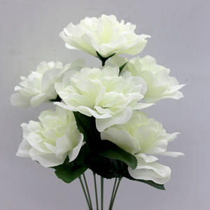 Ramo de flores de Dalias personalizadas, flores funerarias artificiales para el Día de los conmemorativos - Product Image 4