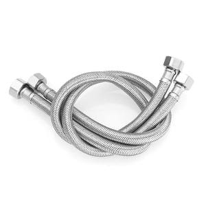 Connecteur de tuyau flexible 1/2 "x 1/2" BSP raccord en acier inoxydable tressé tuyaux queue plombier tuyau flexible bricolage remplacement - Product Image 1