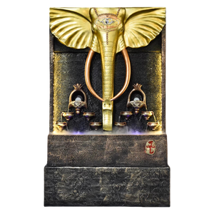 Fuente de Agua en <span class=keywords><strong>Cascada</strong></span> de Lujo con Diseño de Elefante - <span class=keywords><strong>Cascada</strong></span> de <span class=keywords><strong>Gran</strong></span> Tamaño para Jardín, Patio o Vestíbulo de <span class=keywords><strong>Hotel</strong></span>, Decoración para Exteriores - Product Image 1