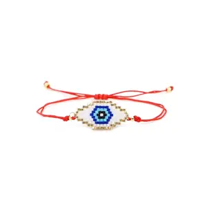 Moyamiya Bohemian Miyuki Delica Evil Eye Bracelet Turkish Blue Eye Bracelet Boho Jewelry