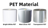 Étiquettes de film PET blanc brillant de 50 μm Étiquettes d'emballage personnalisées en polyester (PET) en rouleau géant