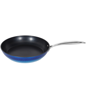 Chảo Rán Rèn Sơn Kim Loại Màu Xanh Lam Rèn Chất Lượng Cao Có Tay Cầm Bằng Thép Không Gỉ 20/24/28Cm - Product Image 4