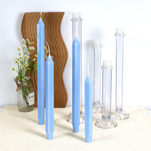 KK189 긴 양초 금형 플라스틱 사각 모양 실린더 테이퍼 기둥 양초 향기 교회 테이블 양초 만들기 금형 - Product Image 4