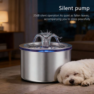 Automatic <b>Stainless</b> <b>Steel</b> Pet Drinking Water Feeder Fountain 2.2L Silent Dispenser for Cats <b>Dogs</b> with Filter Indoor/Outdoor Use - Product Image 3