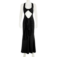 Robe moulante d'été sexy T2841 pour femmes avec bretelles croisées sur la poitrine