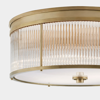 Plafonnier encastré moderne de style vintage américain Old Money avec tube en verre rond pour salon, salle à manger, îlot de cuisine