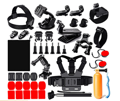 Factory Wholesale Action Camera Accessories Kit 40 in 1 Set for Go Pro Heros 8 7 6 5 4 3 Xiao Yi 4K