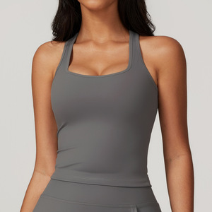 Sujetador de Yoga con logotipo personalizado para correr, Fitness, Top deportivo para mujer, Sujetador deportivo desnudo que absorbe los golpes, camiseta sin mangas de secado rápido