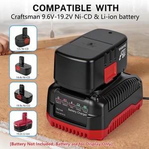 Chargeur de remplacement 19,2 V C3 pour outil électrique Craftsman 140152004 <span class=keywords><strong>DieHard</strong></span> XCP 9,6 V à 19,2 V, chargeur de batterie Li-ion Ni-CD Craftsman - Product Image 2