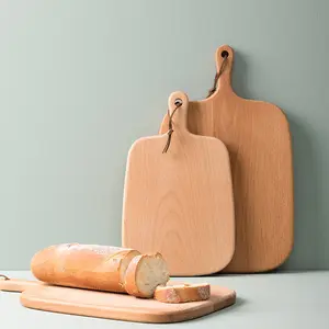 Personalized High Quality Low Price Custom Golden Supplier Solid Beech Acacia Kitchen Chopping Wood Cutting Board With Handle