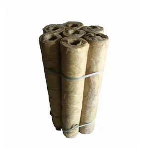 Top Quality Grade Level A1 Fireproof Foiled Rock Wool Rock Wool Pipe Insulation Flame Retardant