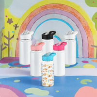 Gobelet à sublimation personnalisé de 14oz pour enfants avec couvercle coloré tasse isolée sous vide RTS US Warehouse impression de logo gratuite disponible