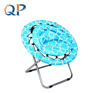 Good Feedback Round Outdoor Moon Chairs Wholesale Metal Furniture Garden Folding Child Bungee Game Chair