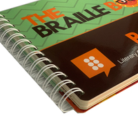 Impression personnalisée de livres pour enfants, imprimante braille, livre cartonné pour l'apprentissage des enfants, livre cartonné braille relié spirale