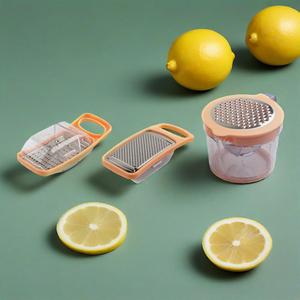 Nouvelle couleur Table <span class=keywords><strong>citron</strong></span> <span class=keywords><strong>citron</strong></span> <span class=keywords><strong>citron</strong></span> presse-agrumes avec tasse de rangement <span class=keywords><strong>gingembre</strong></span> râpe à légumes pour Gadgets de cuisine outils manuels accessoires - Product Image 3