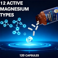 AIZHILIN Complejo de Vitaminas y Minerales 12 en 1, 700 mg de Magnesio (Glicinato, Citrato, Malato, Óxido, Taurato, Aspartato, Orotato) para Músculos