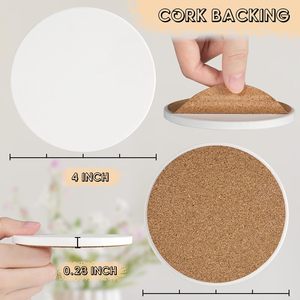 Assiette de poids sous-verre à café sous-verre à bulles blanches pour boissons sous-verres imprimés personnalisés blancs pour boissons - Product Image 3