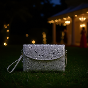 <b>Sequined</b> Beaded <b>Handbag</b> Crossbody Bag 17x26.5Cm For Women Party Evening Use - Product Image 3