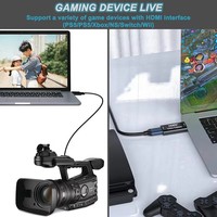 Tarjeta de Captura de Video USB 2.0 4K HD 1080P, Adaptador HD-MI a USB para Transmisión en Vivo, Grabación de Juegos, Videoconferencias