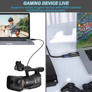 Tarjeta de Captura de Video USB 2.0 4K HD 1080P, Adaptador HD-MI a USB para Transmisión en Vivo, Grabación de Juegos, Videoconferencias - Product Image 2