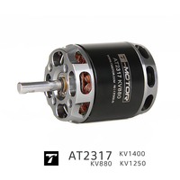 Moteur brushless T-MOTOR AT2317 à arbre long KV1400/KV1250 haute performance IP45 pour drones d'entraînement 3D et planeurs d'extérieur