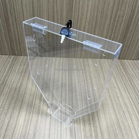 Distributeur de préservatifs en plastique en stock avec serrure pour hommes, distributeur de préservatifs mural en acrylique transparent en plexiglas