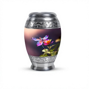 Hot Selling Dragonfly Sits Flower Funeral <b>Urn</b> <b>Ashes</b> <b>Small</b> Keepsake Burial <b>Urn</b> <b>for</b> Adult <b>Human</b> <b>Ashes</b> With Free Velvet Bag - Product Image 1