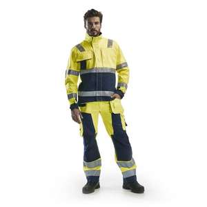 BLAKLADER - 156818113389C64 Pantalón artesano Hi-Vis Amarillo/Azul marino-EAN 7330509402382 ROPA DE TRABAJO DE LA HI-VIS - Product Image 3