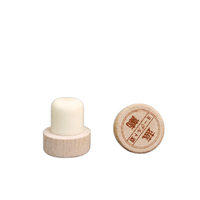 Couvercle rond en bois avec bouchon en caoutchouc de silicone pour l'étanchéité des bouteilles, bouchon en liège naturel, OEM personnalisé