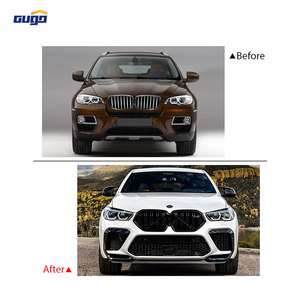 GUGO E71 Upgrade Body Kit for 2008 - 2014 BMW X6 <strong>Transformation</strong> to 2020 - 2022 G06 Style Front Air Dam Rear Valance Side BodyKit - Product Image 2