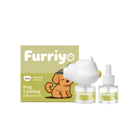 Kit diffuseur en plastique Furriyo pour chiens, 45 ml, menthe poivrée, phéromone, relaxant, anti-stress, prêt à l'emploi