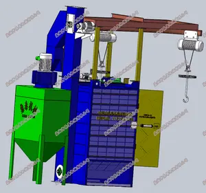 Doppelhaken-Schuss-Schleifmaschine /Hanger-Typ industrielle Sandstrahlgeräte /Schuss-Schleifmaschine für Gießerei