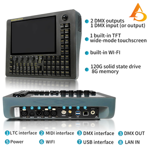 คอนโทรลเลอร์ไฟ DMX ขนาดเล็กสำหรับโรงงาน พร้อมฟังก์ชั่นกด ปุ่มสัมผัสหน้าจอ คอนโซล Ma Wing พร้อมเฟดเดอร์ - Product Image 3