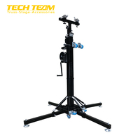Support de haut-parleur en treillis noir et argenté pour Line Array, réglable en hauteur jusqu'à 5,5 m, capacité de charge de 150 kg, certifié TUV CE pour événements scéniques