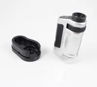 Mini Zoom 20X-40X acrílico lente Microscopio de bolsillo