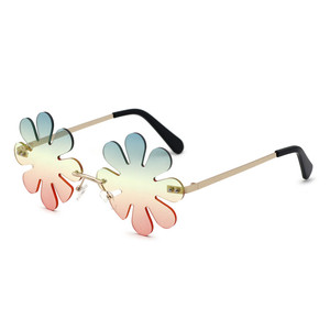 VIFF HM21395 Eight-leaf Clover Rimless High Quality Funny <strong>Party</strong> Shade <strong>Glasses</strong> - Product Image 1