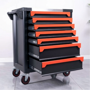 Banc de travail roulant robuste de 72 pouces avec panneau perforé et armoires suspendues, armoire à outils professionnelle pour garage - Product Image 6