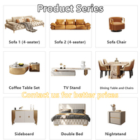 Italienisches Amerikanisches Luxus-High-End-Leder Chesterfield Ecksofa-Set für Wohnzimmermöbel L-Form Couch