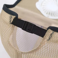 Chapeau Éventail d'Extérieur Large Bord Casquette de Baseball Pare-Soleil Homme pour Camping Sport, Chapeau Rafraîchissant, Chapeaux Éventail Alimenté Solaire et Rechargeable USB